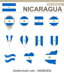 Nicaragua Flag Collection, 12 versions