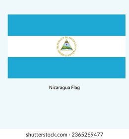 Nicaragua flag design vector template. National flag of Nicaragua.