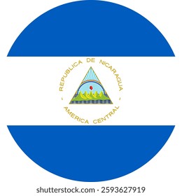 Nicaragua flag illustrator country flags round symbol nation  