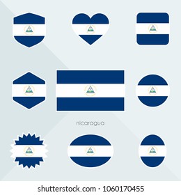 Nicaragua flag. National flag of Nicaragua. Nicaragua vector flag button. Nicaragua independence day.