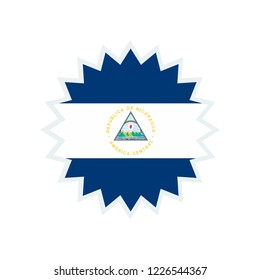 Nicaragua flag. Nicaragua star flag.