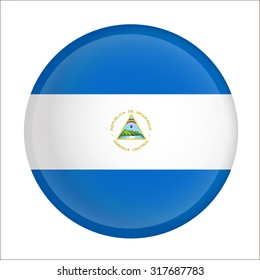 nicaragua flag vector Glossy Button