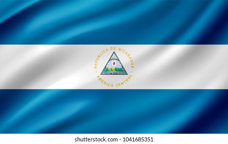 Nicaragua Flag in Vector Illustration