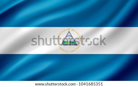 Nicaragua Flag in Vector Illustration
