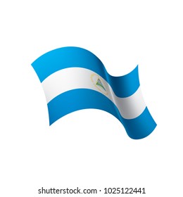 Nicaragua flag, vector illustration on a white background