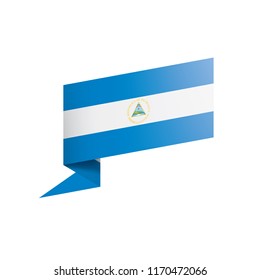 Nicaragua flag, vector illustration on a white background