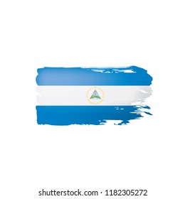 Nicaragua flag, vector illustration on a white background.
