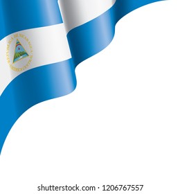 Nicaragua flag, vector illustration on a white background