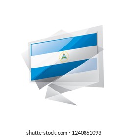 Nicaragua flag, vector illustration on a white background