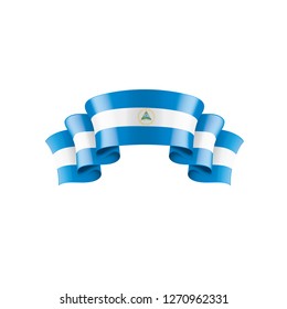 Nicaragua flag, vector illustration on a white background