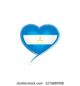 Nicaragua flag, vector illustration on a white background