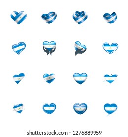 Nicaragua flag, vector illustration on a white background