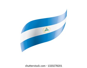 Nicaragua flag, vector illustration on a white background