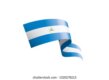Nicaragua flag, vector illustration on a white background