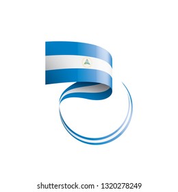 Nicaragua flag, vector illustration on a white background