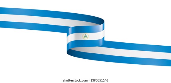 Nicaragua flag, vector illustration on a white background