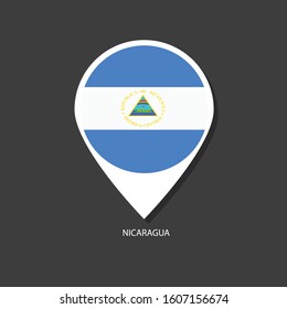 Nicaragua flag Vector marker with flags.
