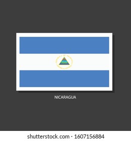 Nicaragua flag Vector Square Icon