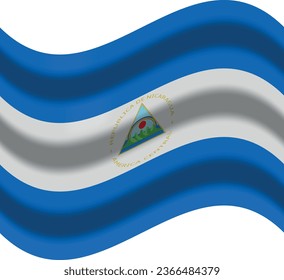 nicaragua flag with wind icon
