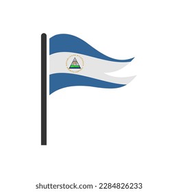 Nicaragua flags icon set, Nicaragua independence day icon set vector sign symbol