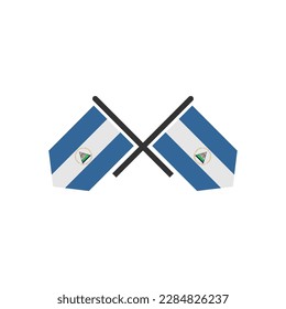 Nicaragua flags icon set, Nicaragua independence day icon set vector sign symbol