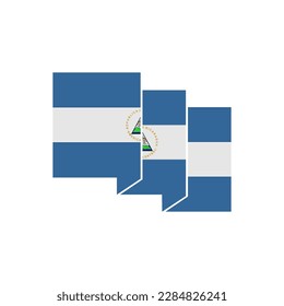 Nicaragua flags icon set, Nicaragua independence day icon set vector sign symbol