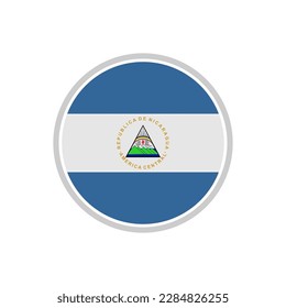 Nicaragua flags icon set, Nicaragua independence day icon set vector sign symbol