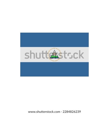 Nicaragua flags icon set, Nicaragua independence day icon set vector sign symbol