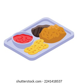 Nicaragua food icon isometric vector. Travel plant. Color country