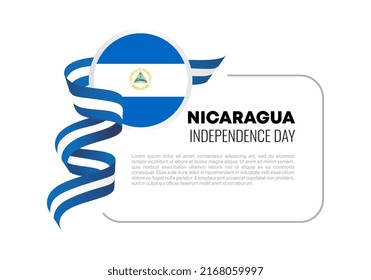 Nicaragua independence day background banner poster for national celebration on September 15 th.