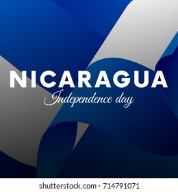 Nicaragua independence day. Vector illustration.