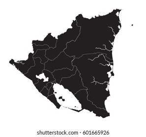 Nicaragua, map