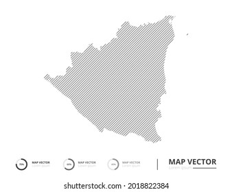 Nicaragua map abstract line gray on white background vector for presentation. Creative concept for infographic.