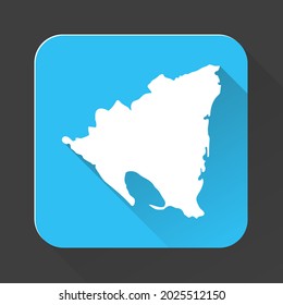 Nicaragua-Karte mit Grenzen einzeln auf Hintergrund