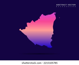 Nicaragua map of Colorful gradient style vector Illustration.