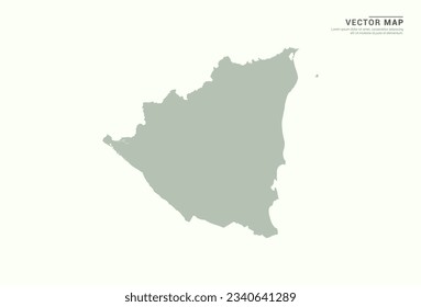 Nicaragua Karte der grünen Vektorgrafik modern.