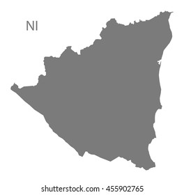 Nicaragua Map grey