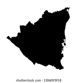 Nicaragua Map, North america
