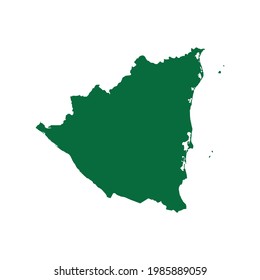 Nicaragua Map. Nicaragua Map vector illustration. Nicaragua Map silhouette