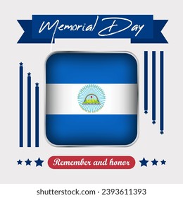 Nicaragua Memorial Day Vector Illustration