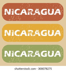Nicaragua on colored background