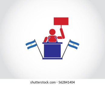 Nicaragua Podium Protest