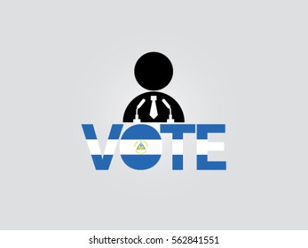 Nicaragua Podium Vote Politician