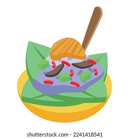 Nicaragua salad icon isometric vector. Travel plant. Country day