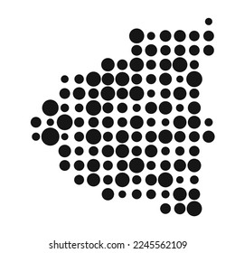 Nicaragua Silhouette Pixelated pattern map illustration