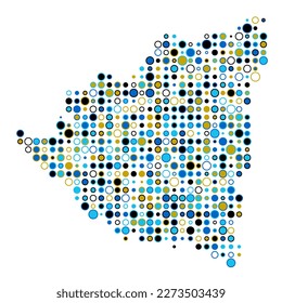 Nicaragua Silhouette Pixelated Pattern map ilustración