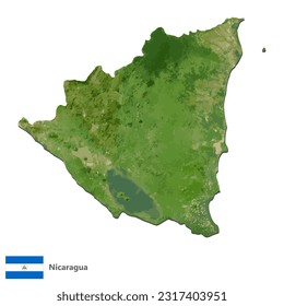 Nicaragua Topography Country  Map Vector