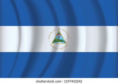 Nicaraguan Flag Background Cloth Texture Nicaraguanflag Stock Vector ...