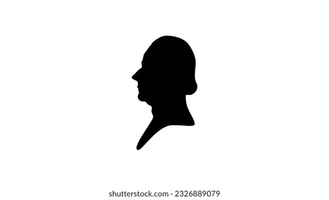 Niccolo Machiavelli silhouette, high quality vector