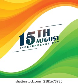 nice 15th august independence day tricolor background